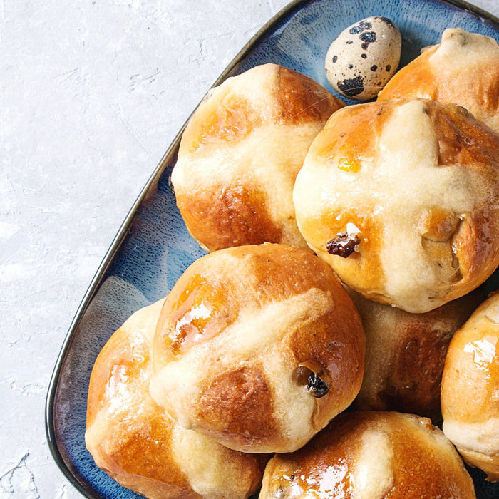 Activated Grain Hot Cross Buns with Cinnamon ‘Butter’ Balls