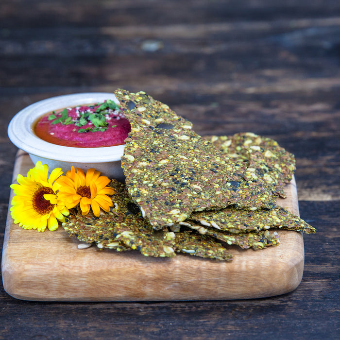 Linseed and Turmeric Crackers