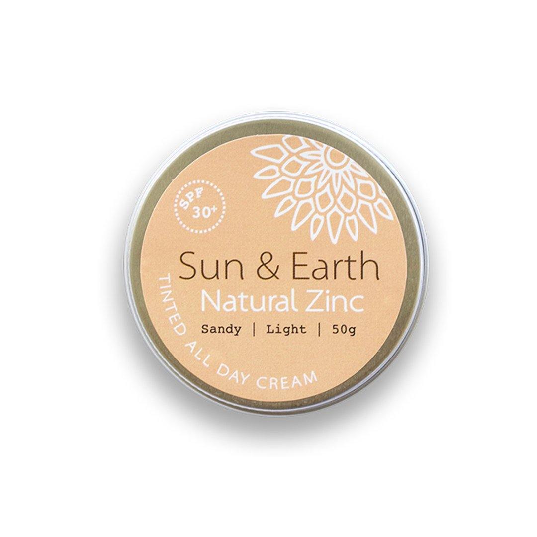 Sun & Earth Sandy Light Natural Zinc 50g — Santos Organics