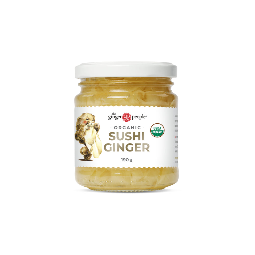 Organic Pickled Sushi Ginger The Ginger People 190g