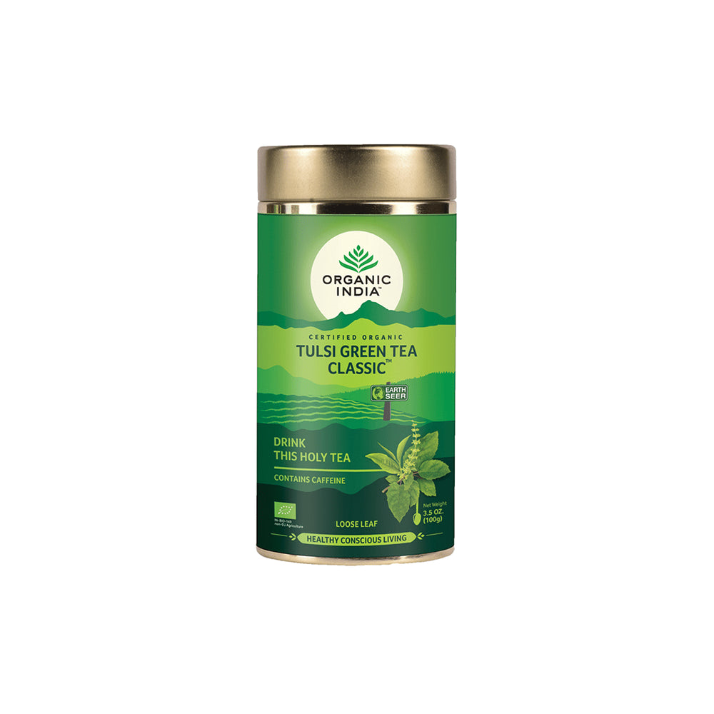 Organic Tulsi Green Tea Loose Leaf Organic India 100g