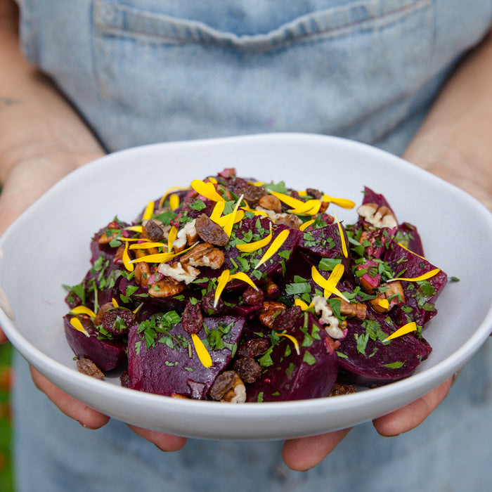 Sultana, Red Beetroot and Pecan Salad