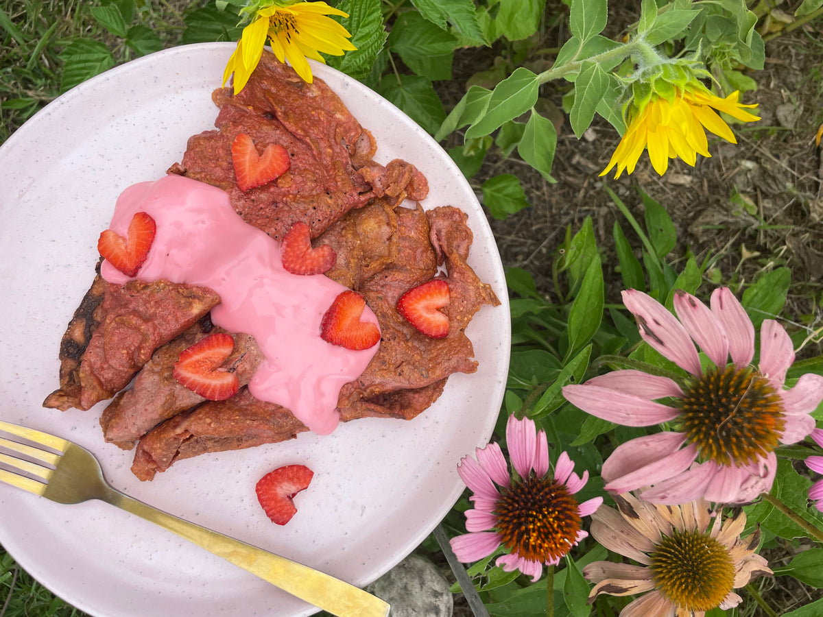 Valentine’s Pink Coconut Flour Crepes — Santos Organics