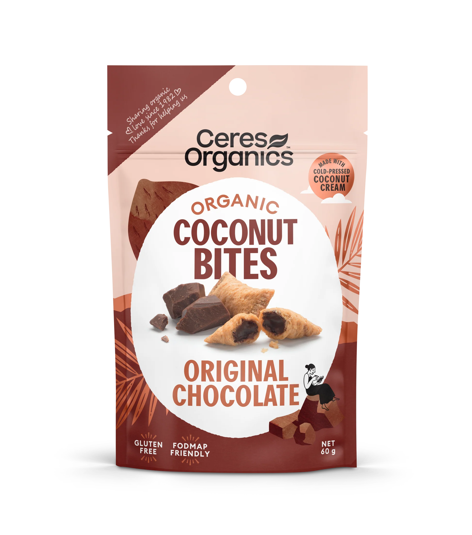 Ceres Organics Coconut Bites Chocolate 60g