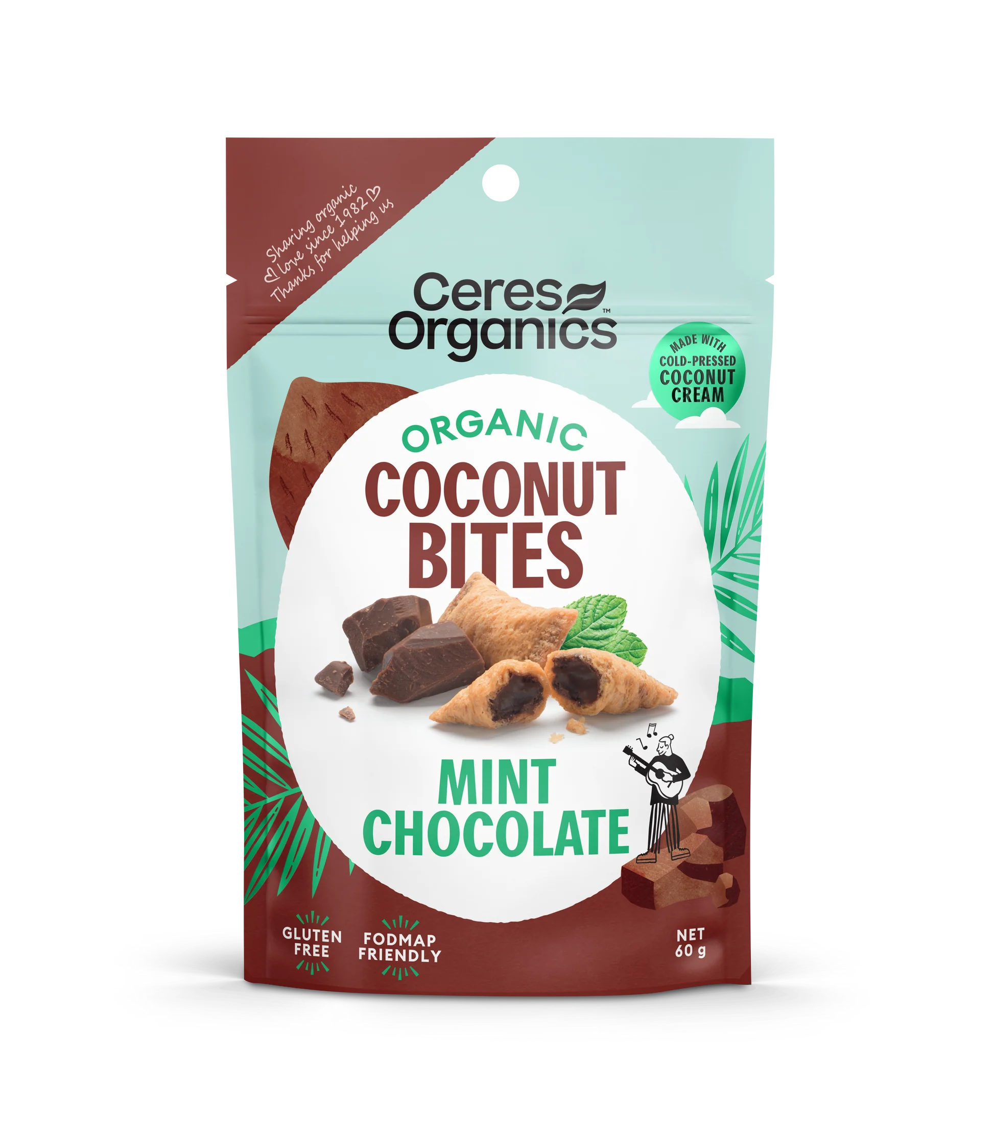 Ceres Organics Coconut Bites Mint Chocolate 60g