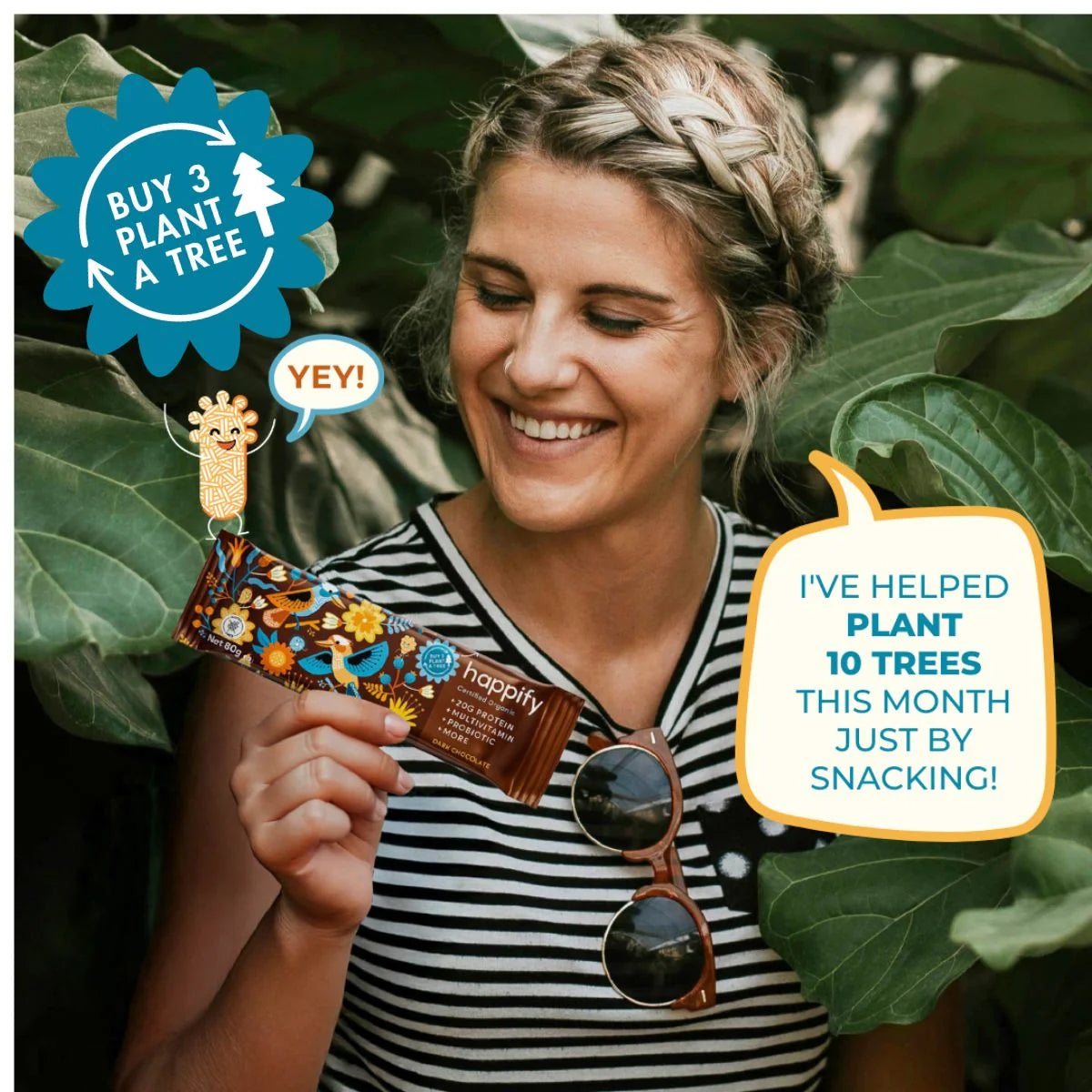 Happify Dark Chocolate Protein Bar 80g