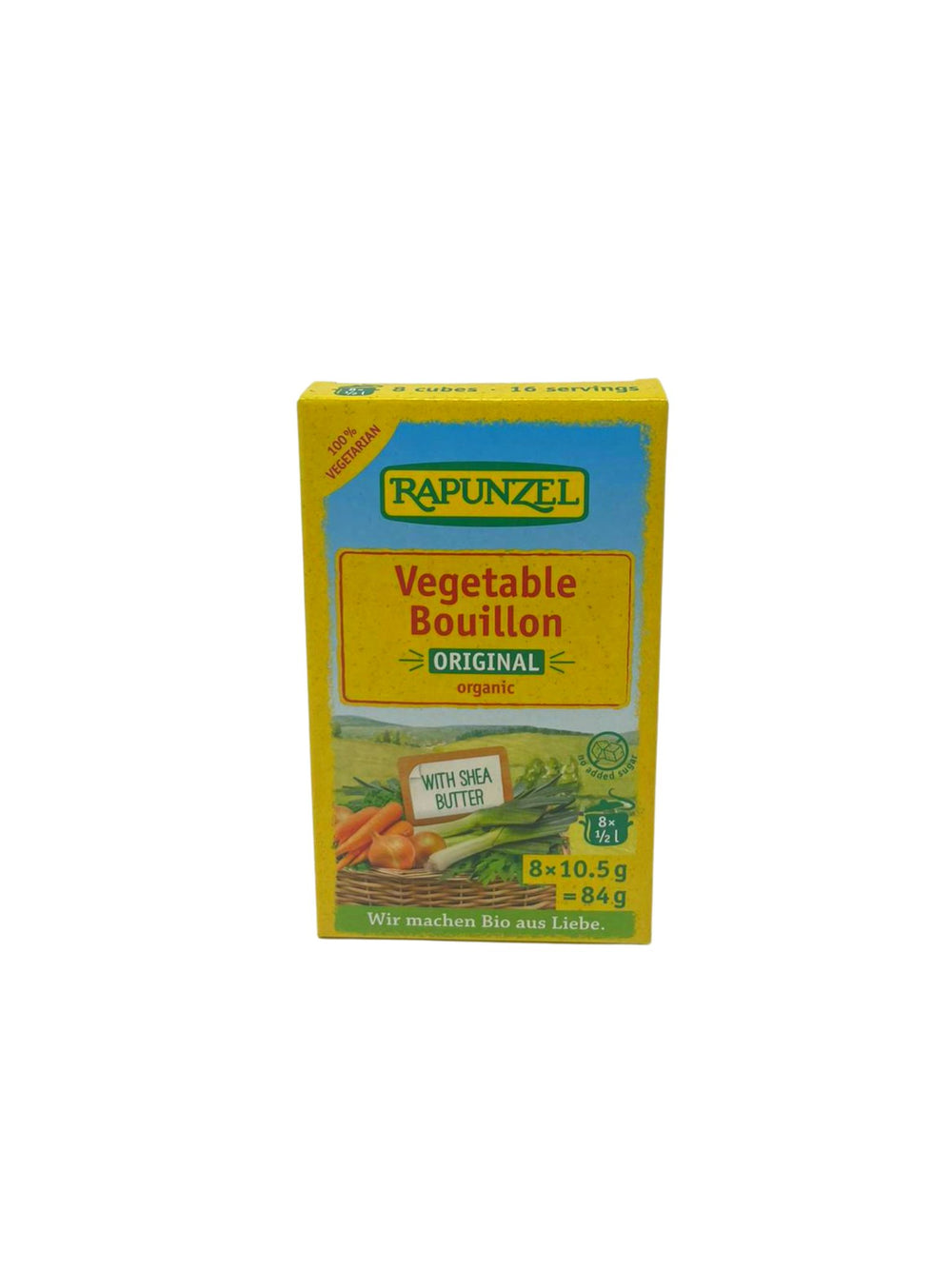 Organic Original Vegetable Bouillion Cubes Rapunzel 84g