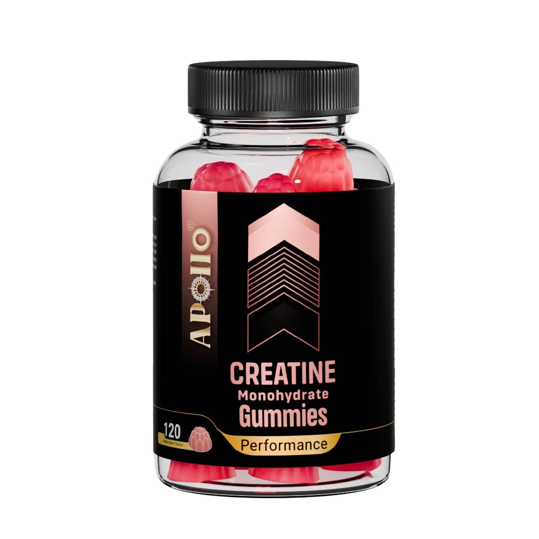 Apollo Nutraceuticals Creatine Monohydrate Gummies Watermelon 120 pack, 1.25g creatine per gummy