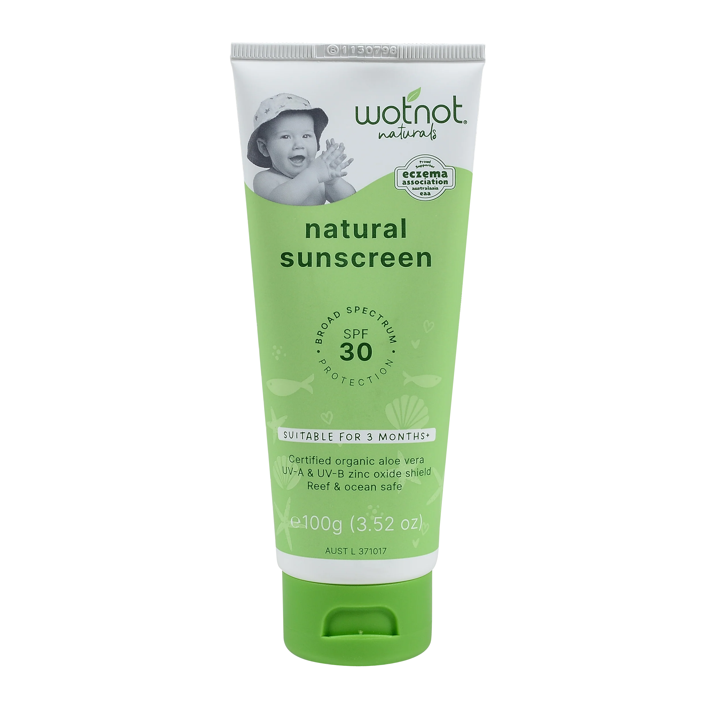 Wotnot Natural Sunscreen SPF 30 for Babies 100g