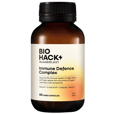 BioHack Wanderlust Immune Defence Complex 60 capsules, ARTG-listed, made in Australia