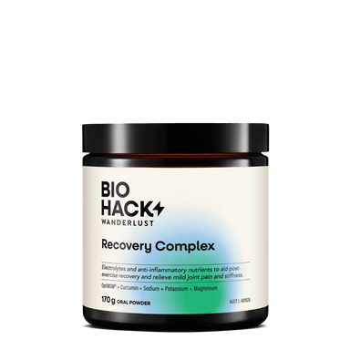 BioHack Wanderlust Recovery Complex 170g powder, ARTG-listed, made in Australia
