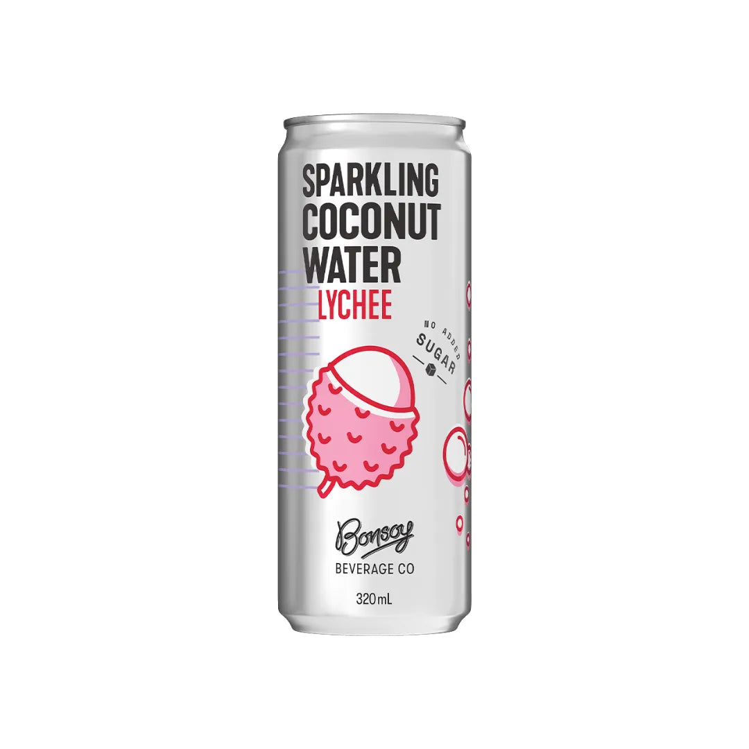 Bonsoy Lychee Sparkling Coconut Water 320ml