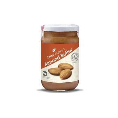 Ceres Organics Organic Almond Butter 220g glass jar, two ingredients, BioGro certified
