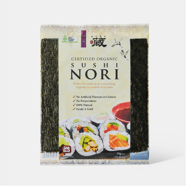 Chef's Choice Kura Organic Nori Sheets Sushi 10pk 28g