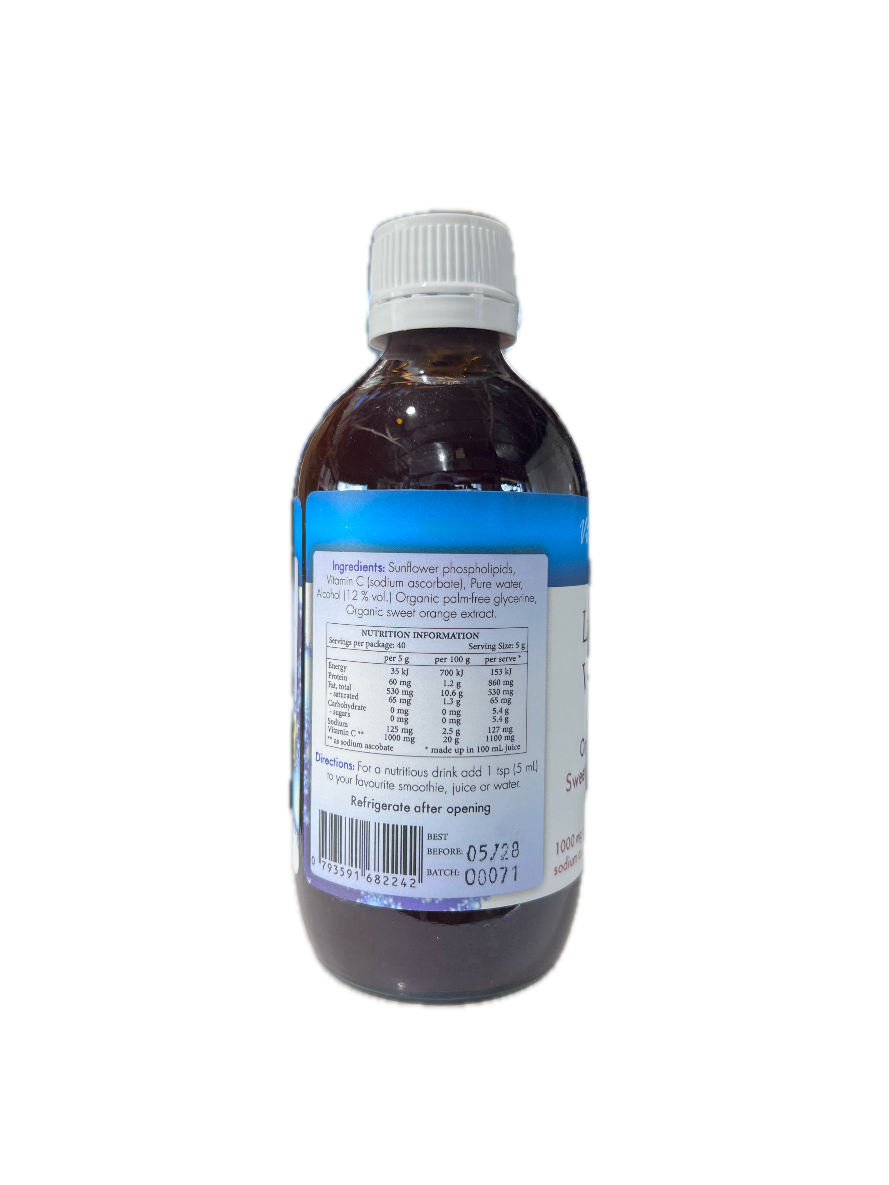 Vital Remedies Liposomal C Sweet Orange 200ml