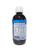 Bottle with a label on a white background