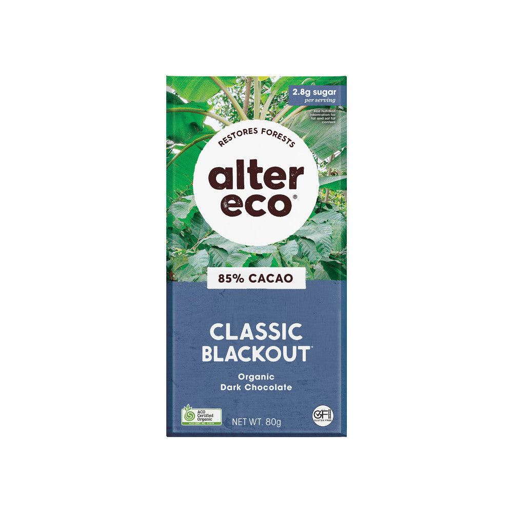 Alter Eco Organic Dark Chocolate Classic Blackout 80g