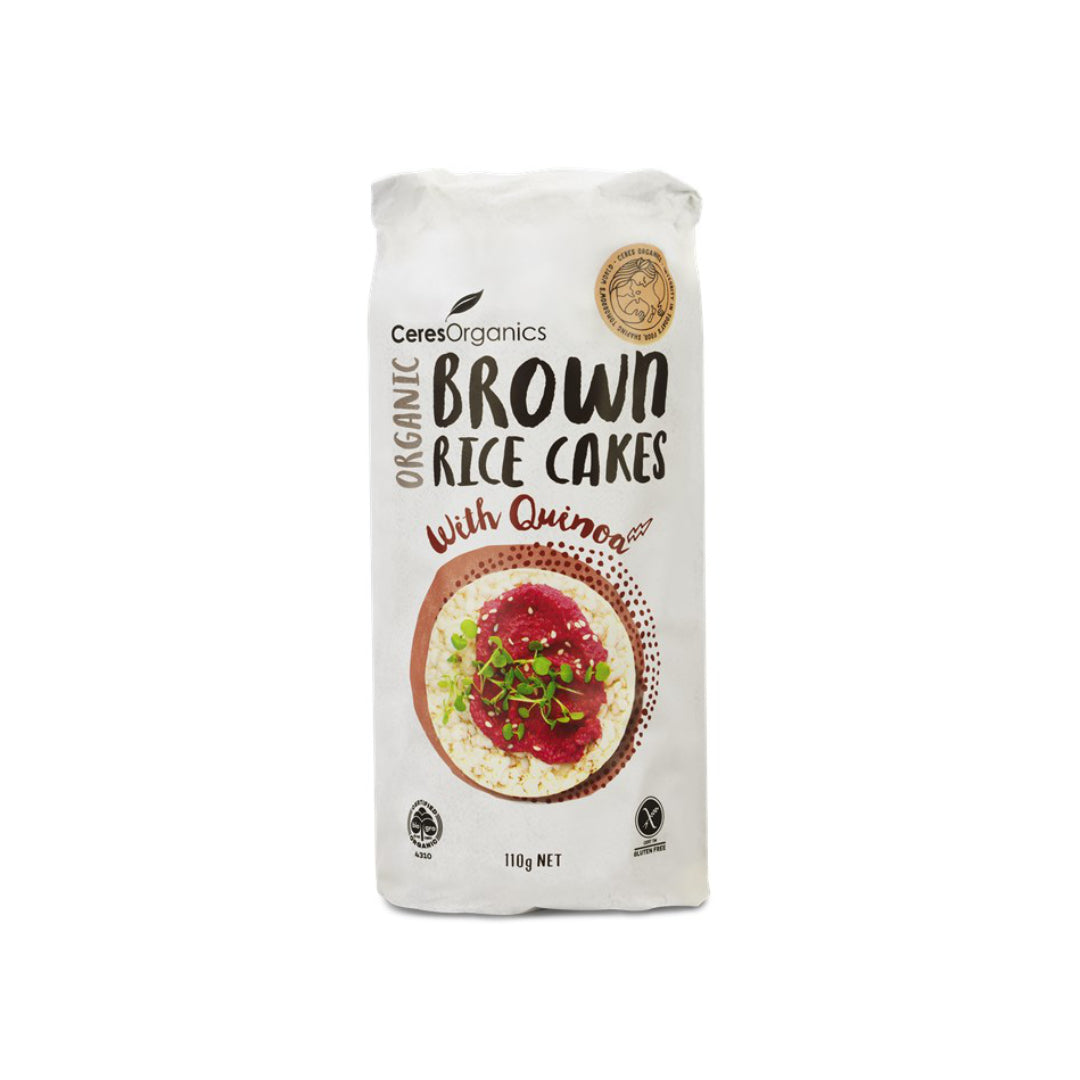 Ceres Organics Brown Rice Cakes Quinoa 110g