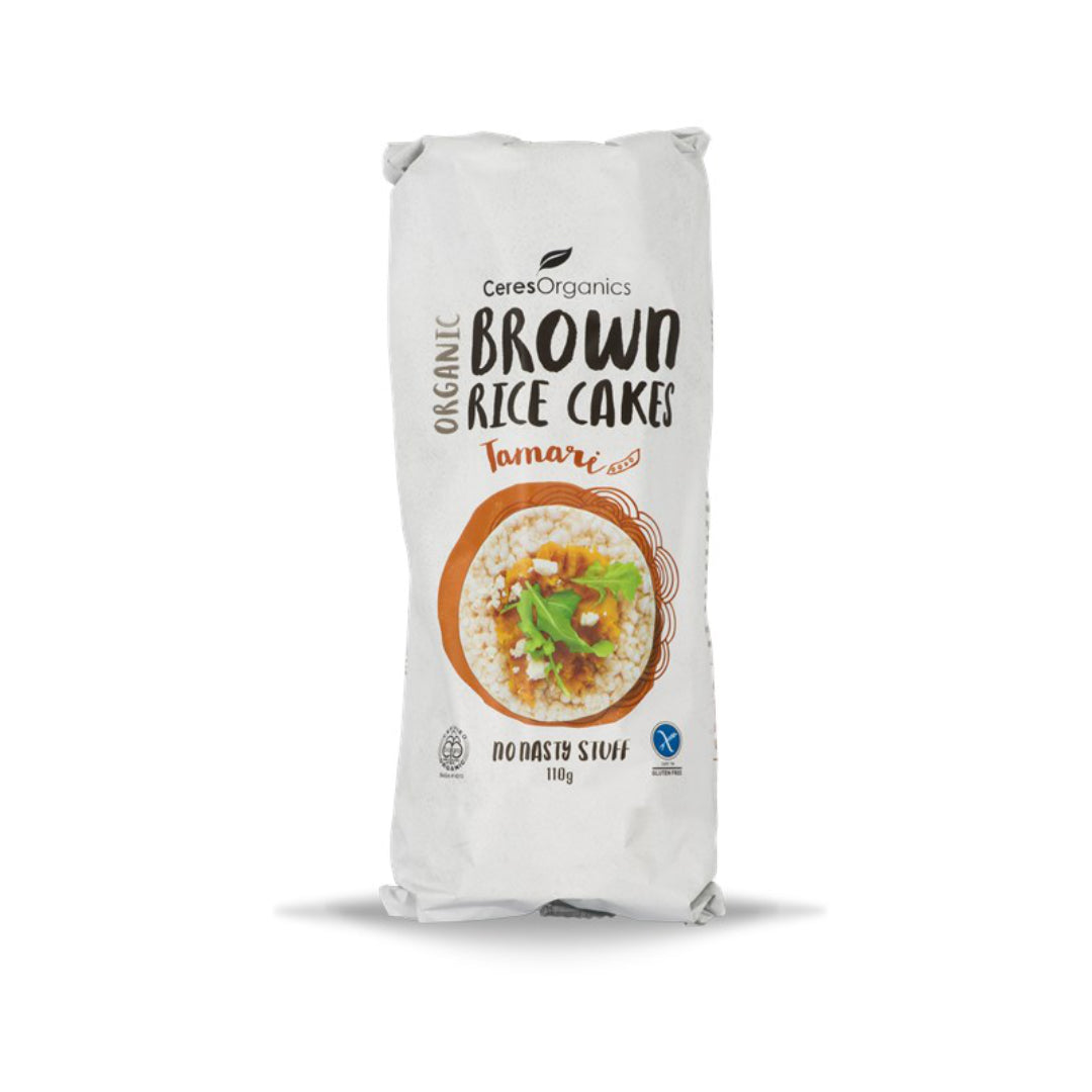 Ceres Organics Brown Rice Cakes Tamari 110g