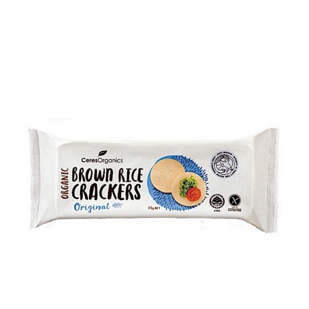 Ceres Organics Brown Rice Crackers Original 115g