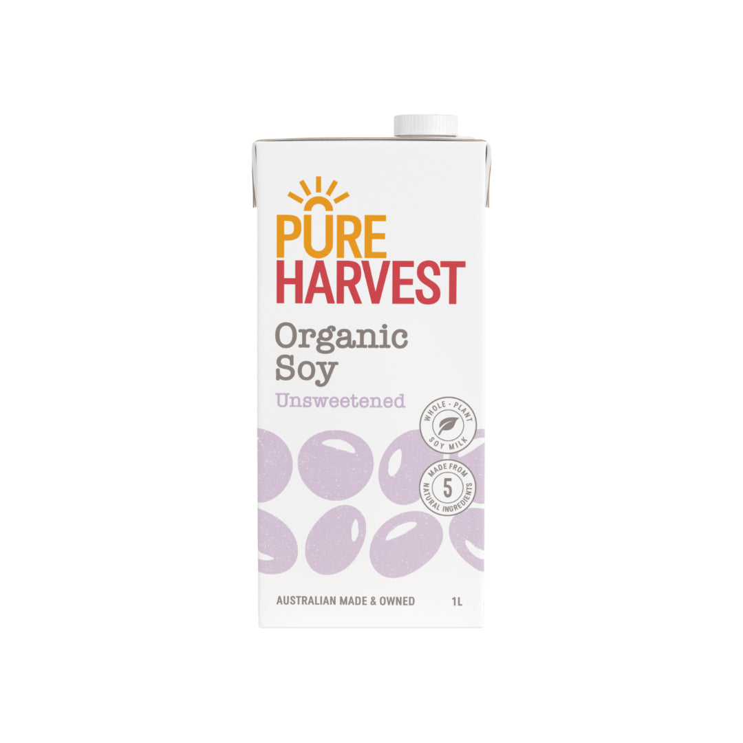 Pureharvest Organic Soy Milk Unsweetened 1lt