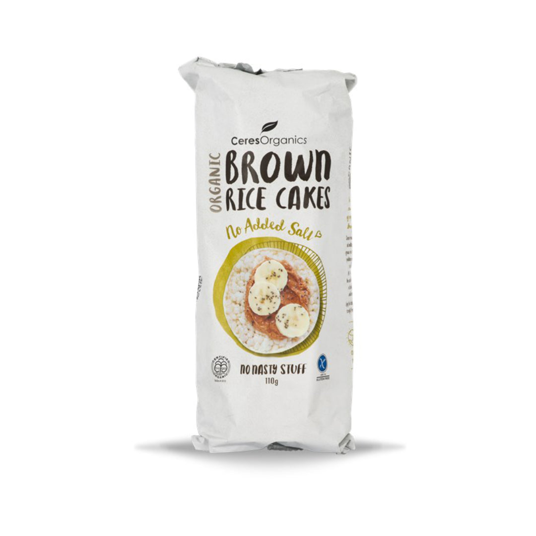 Ceres Organics Brown Rice Cakes No Salt 110g