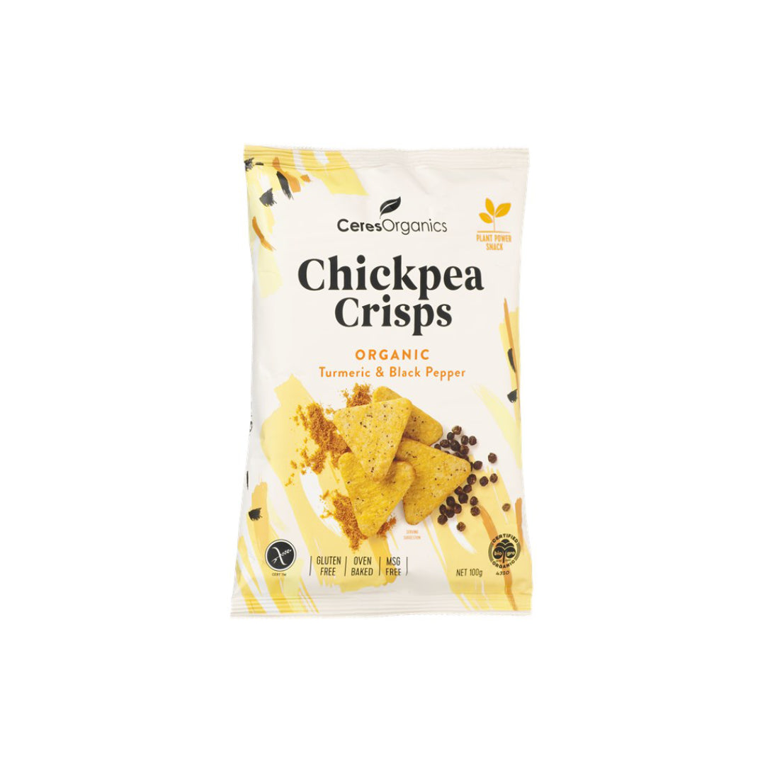 Ceres Organics Turmeric & Black Pepper Chickpea Crisps 100g