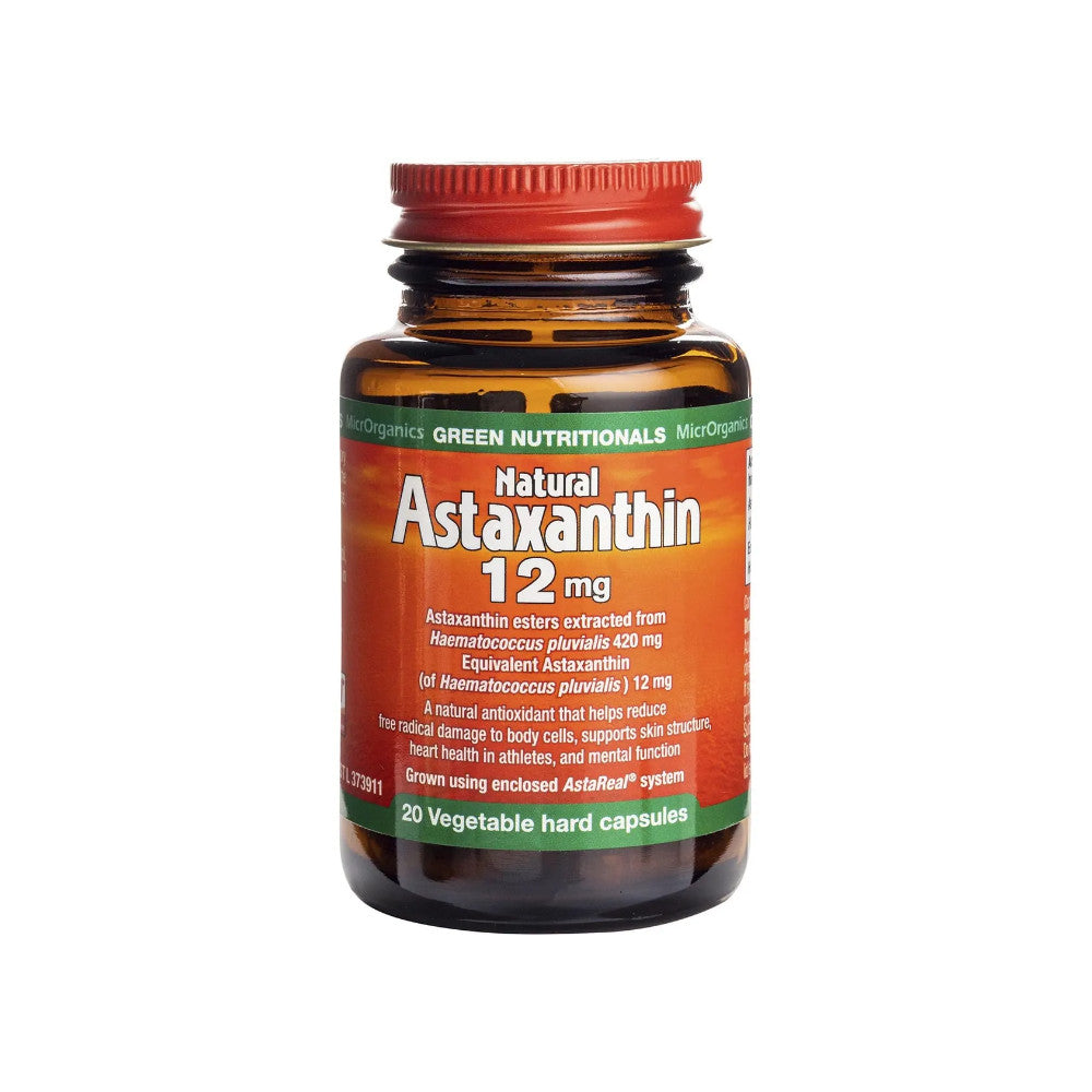 Green Nutritionals Natural Astaxanthin Vegan Capsules 12mg 20 Caps