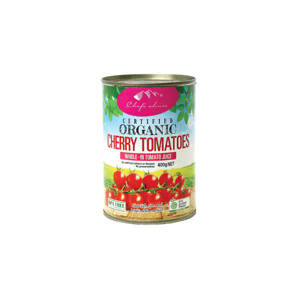 Chef's Choice Certified Organic Whole Cherry Tomatoes 400g