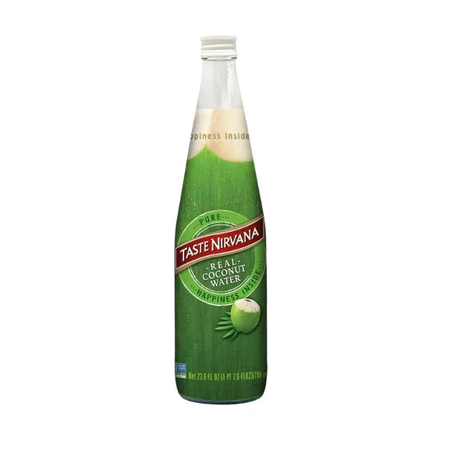 Taste Nirvana Real Coconut Water 700ml glass bottle, pure Thai coconut water