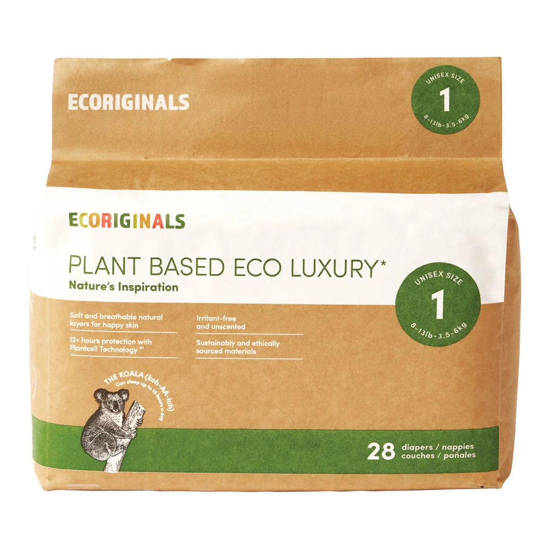 Ecoriginals Newborn Plus Eco Nappies Size 1 (3.5-6kg)