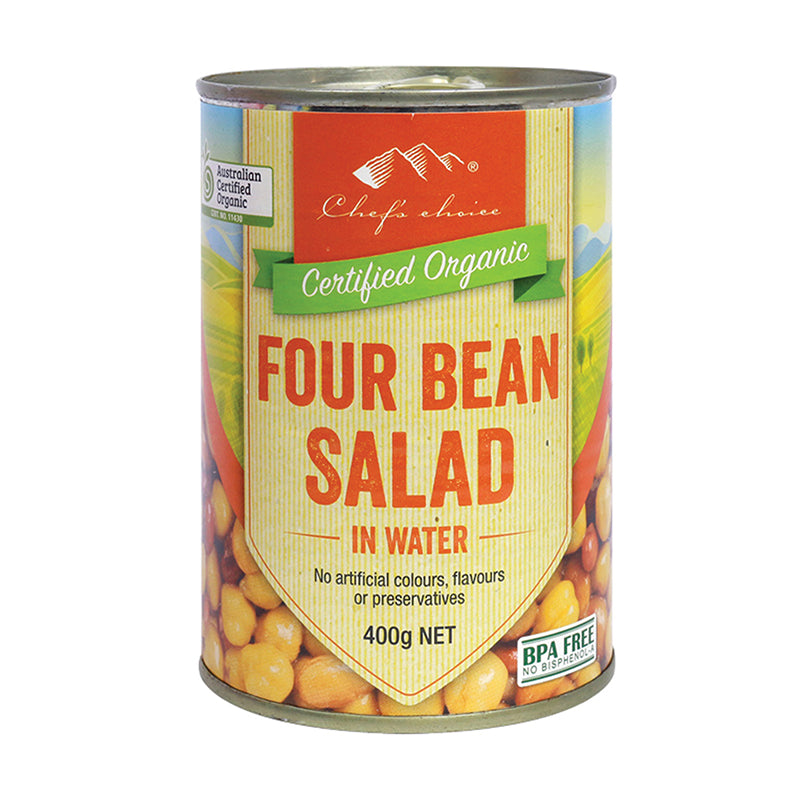 Certified Organic Four Bean Salad in Water