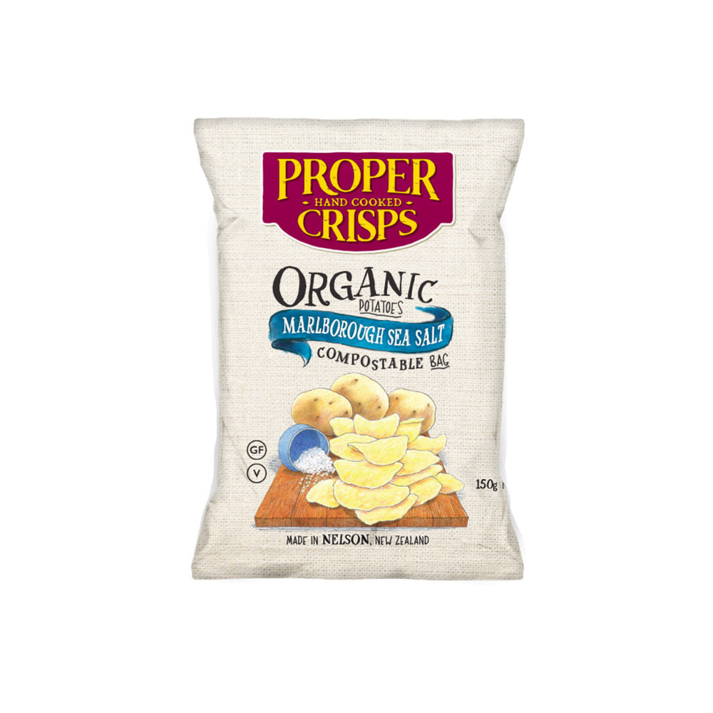 Proper Crisps - Organic Potato Chips with Marlborough Sea Salt