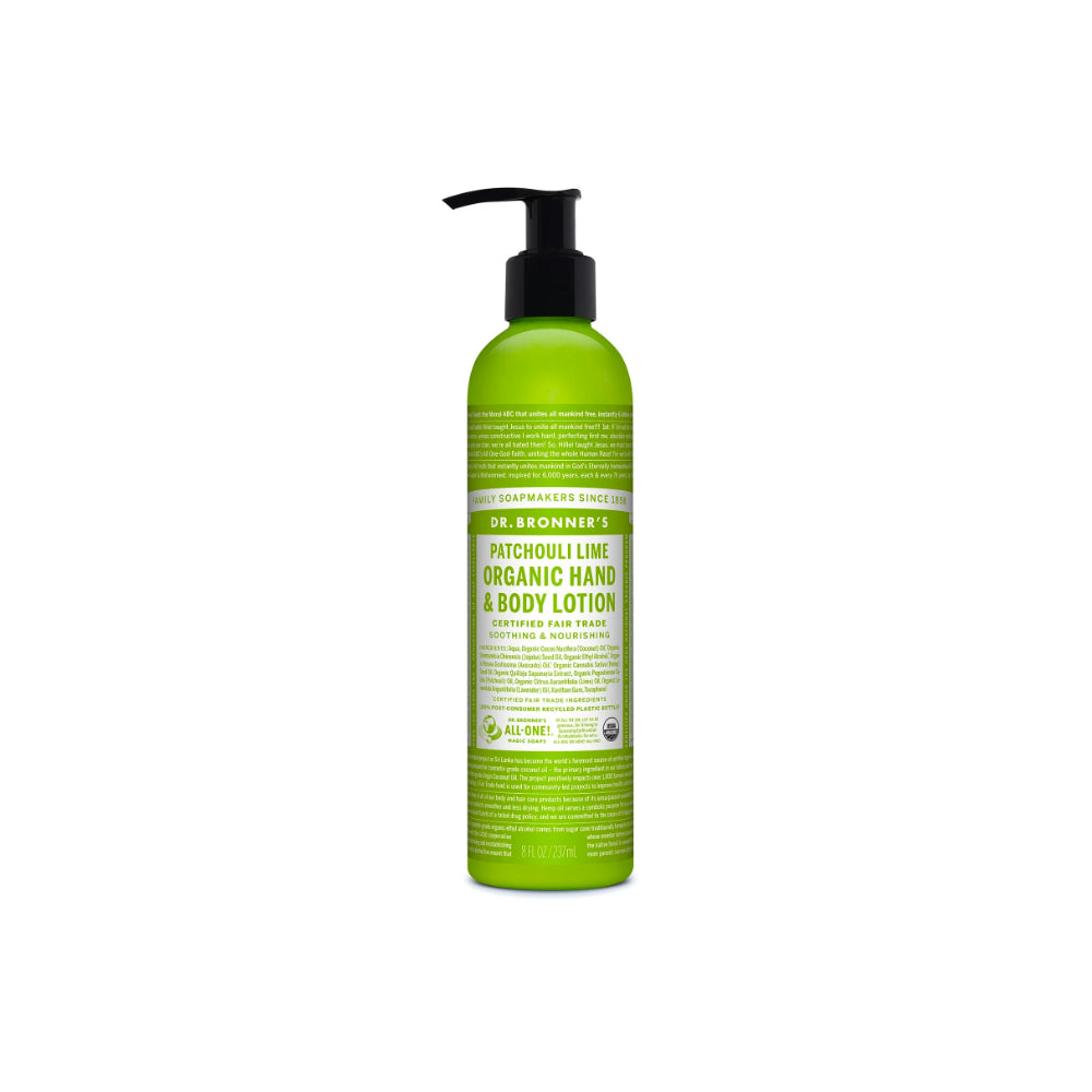 Organic Patchouli & Lime Hand & Body Lotion Dr Bronner's 237ml