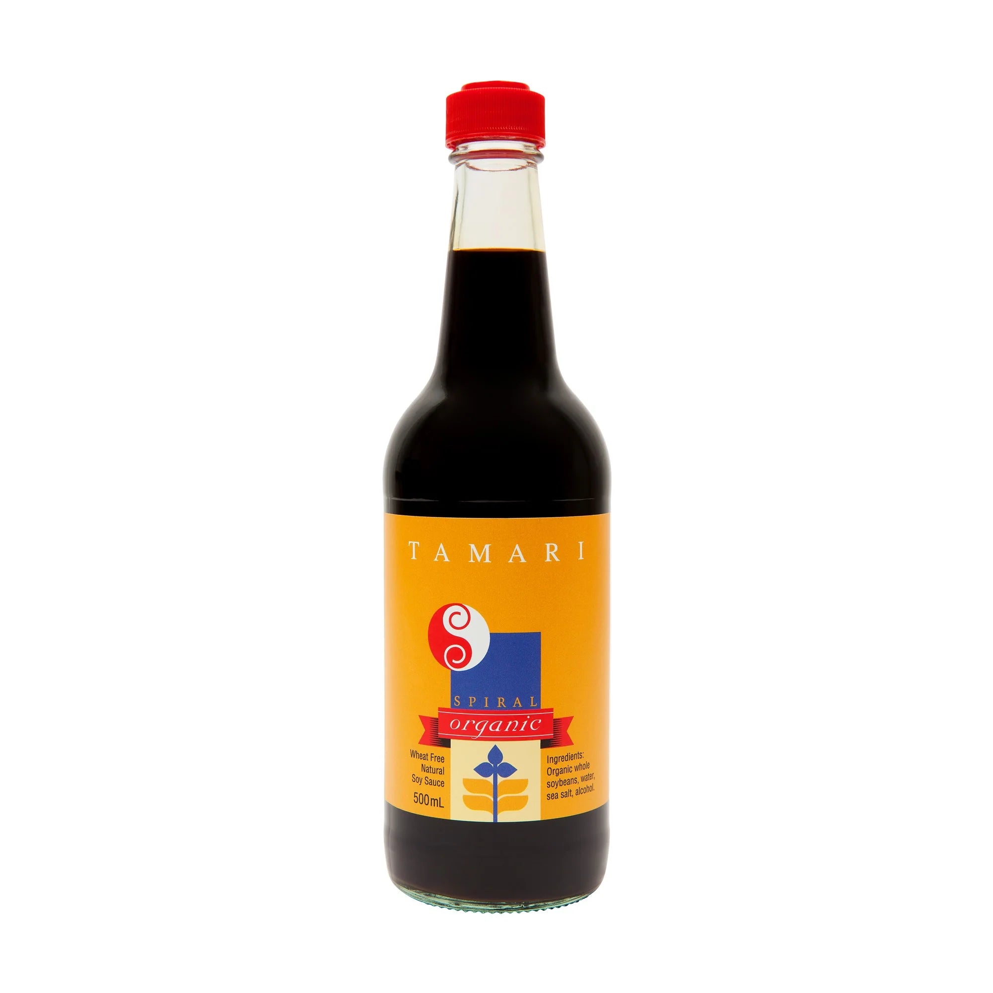 Spiral Foods Organic Tamari 500ml bottle, gluten free fermented soy sauce from Japan