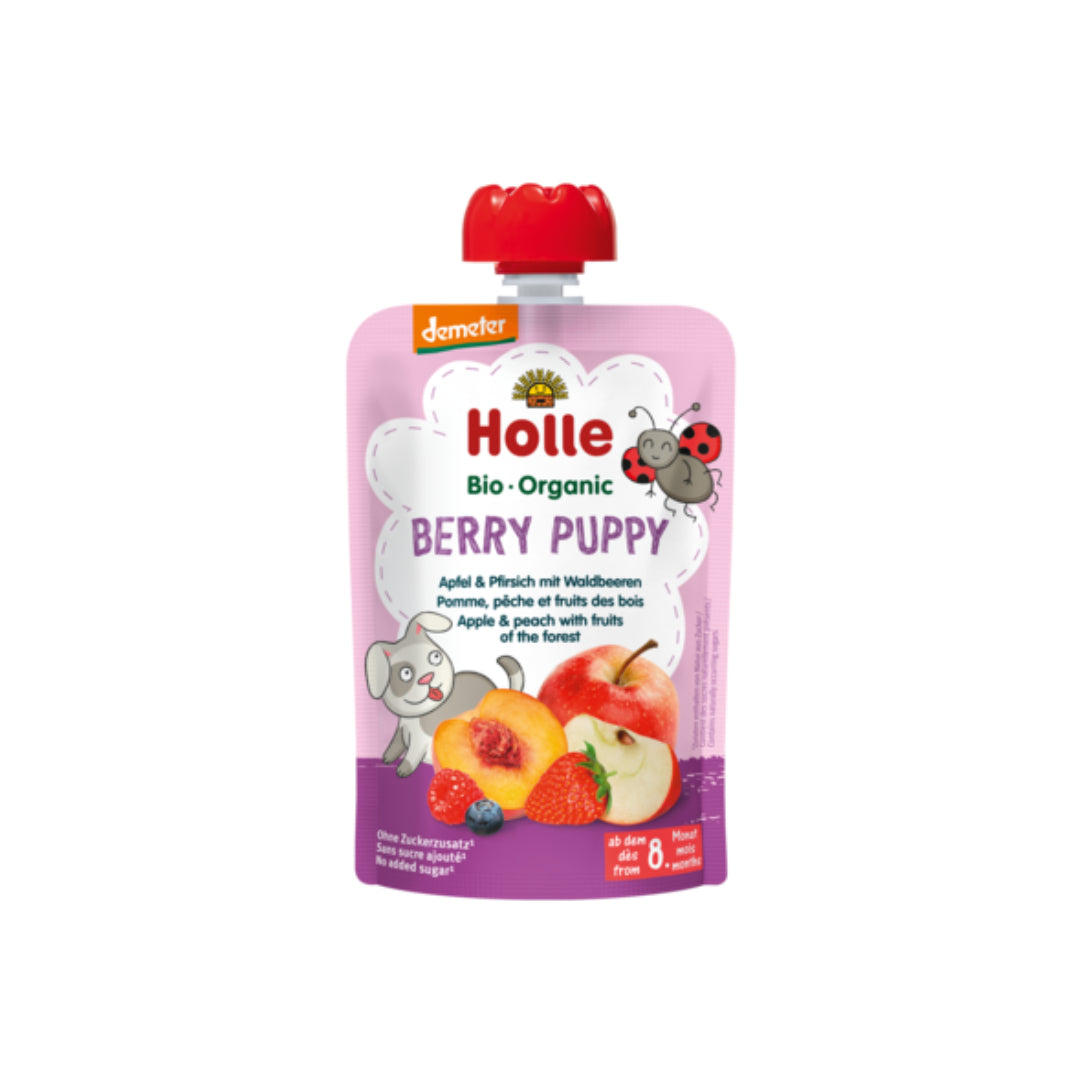 Holle Pouch Berry Puppy Apple Peach 100g