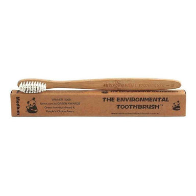 Bamboo Toothbrush - Adult Medium - Environmental Toothbrush - Santos Organics