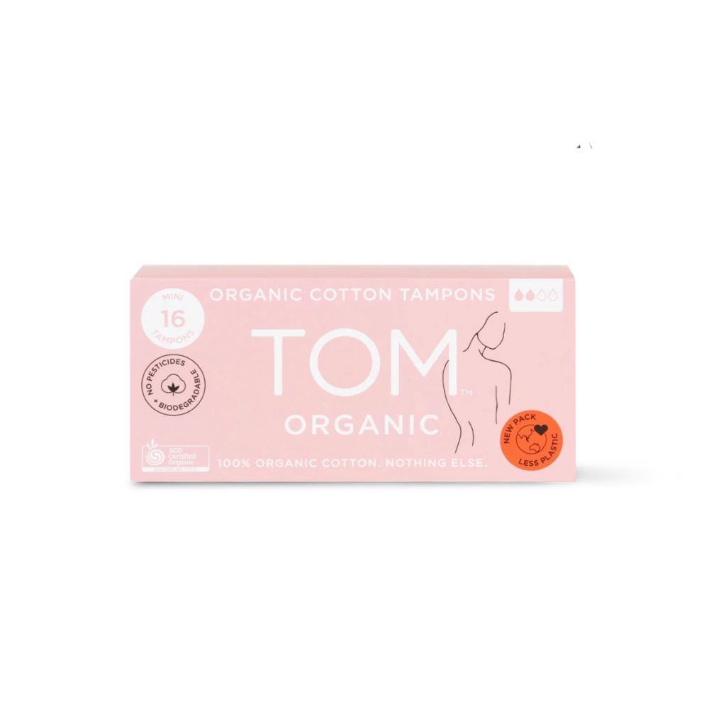 Organic Tampons - Mini 16pk - TOM Organic - Santos Organics
