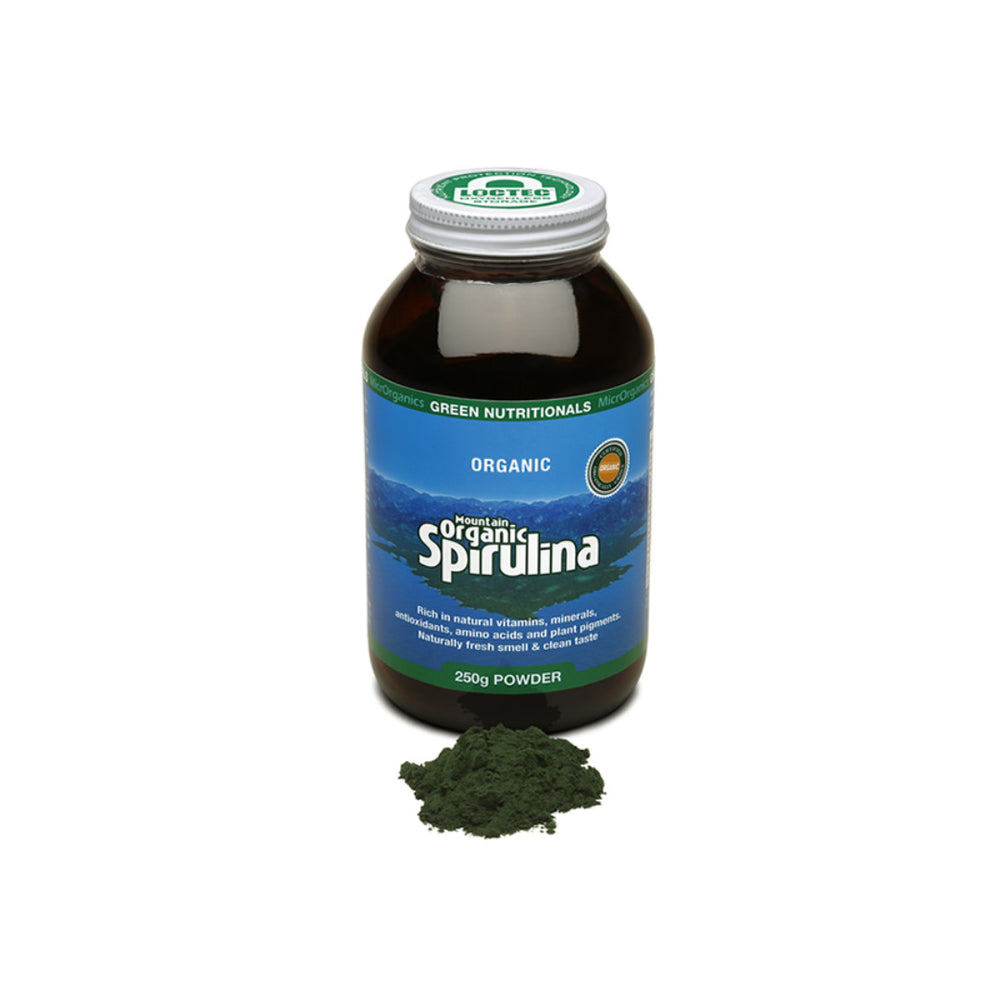 Mountain Organic Spirulina Powder Green Nutritionals 250g