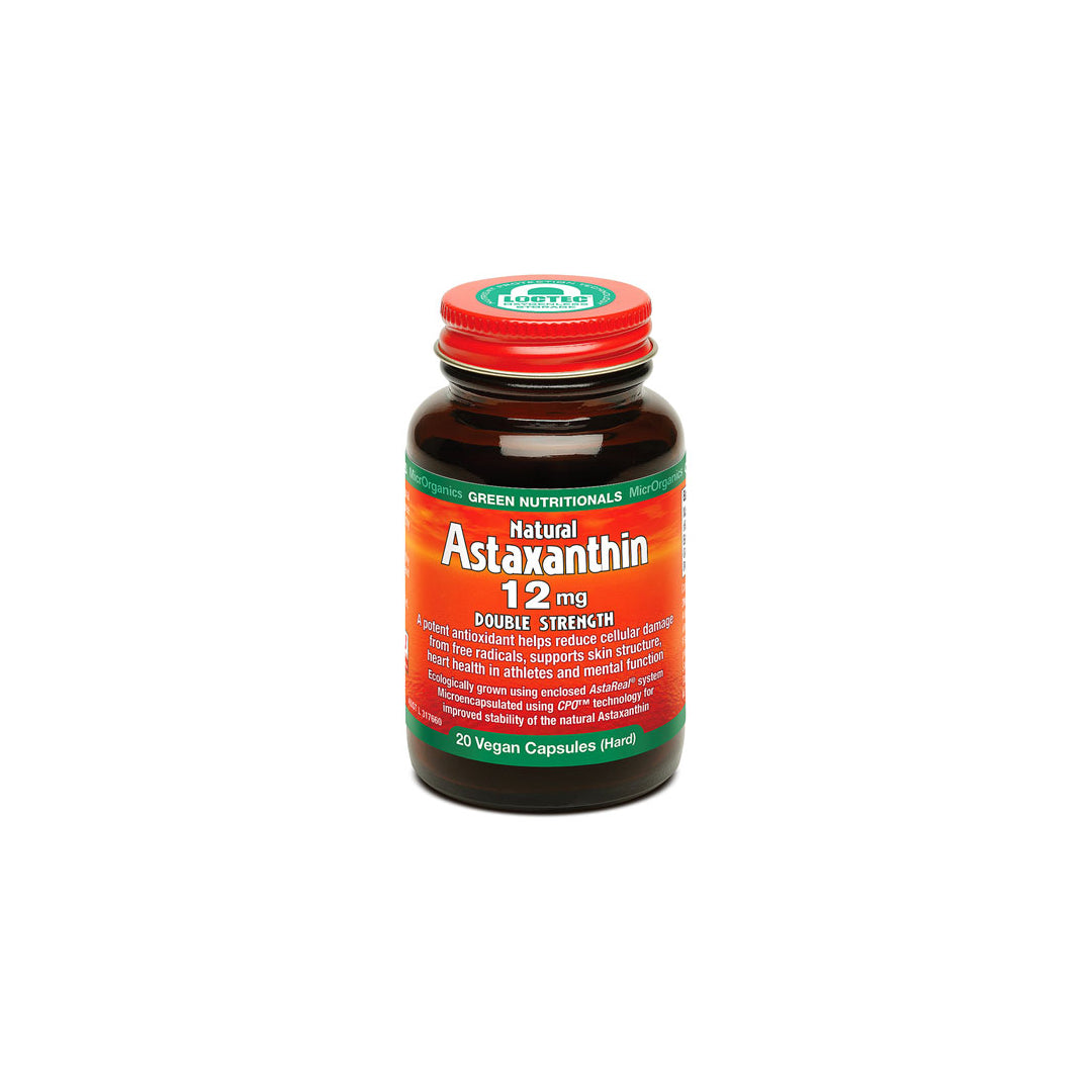 Green Nutritionals Natural Astaxanthin Vegan Capsules 12mg 20 Caps