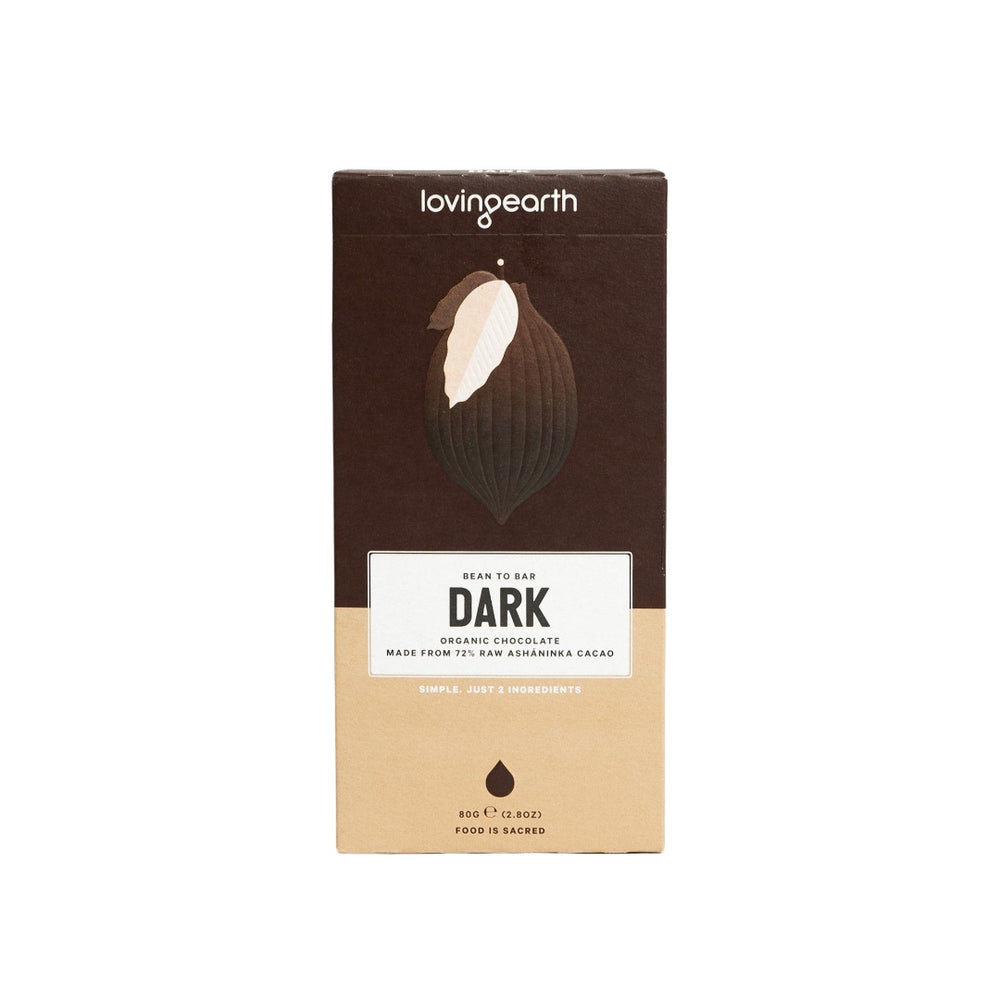 Organic 72% Dark Chocolate Loving Earth 80g