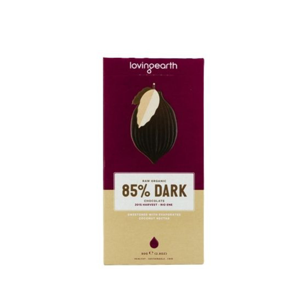 Organic 85% Dark Chocolate Loving Earth 80g