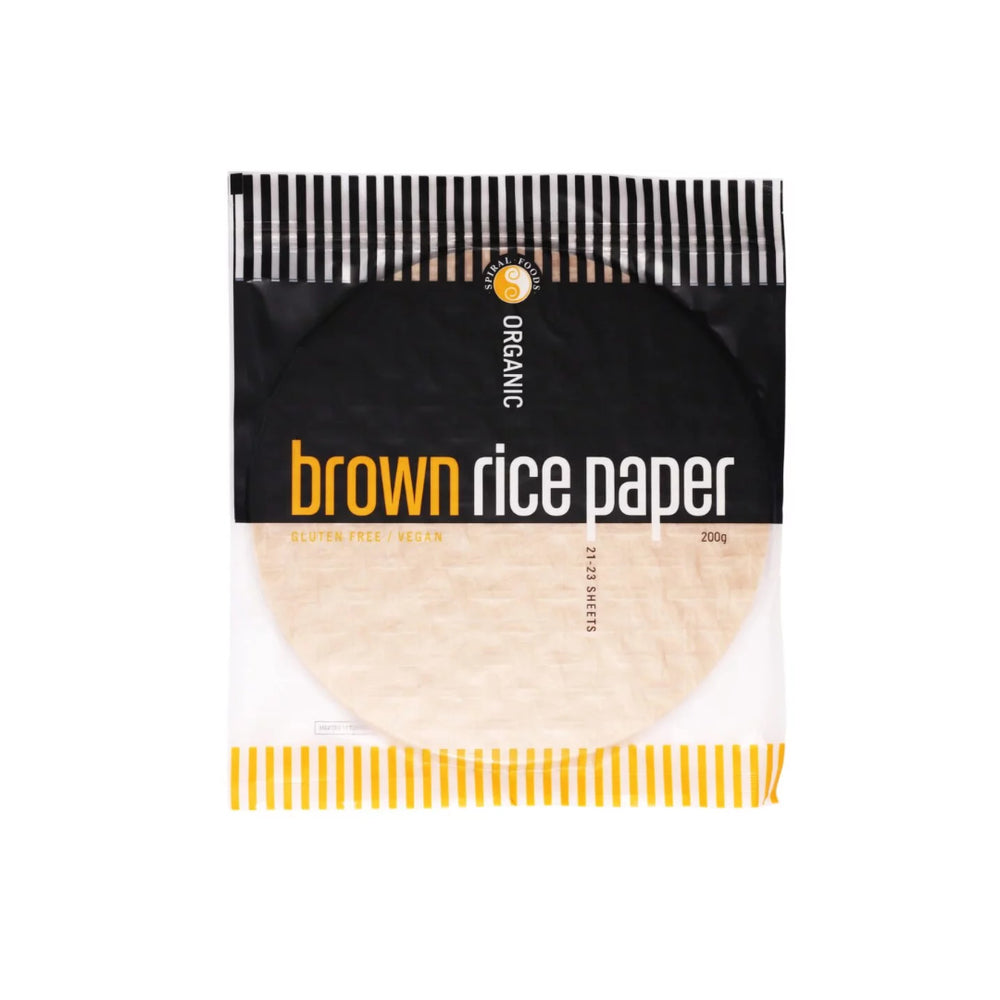 Organic Brown Rice Paper Spiral Foods 200g