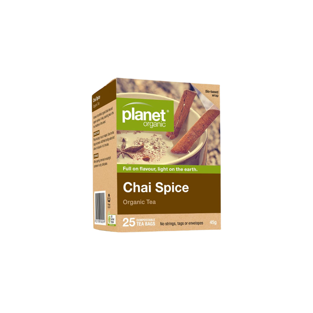 Organic Chai Spice Planet Organic 25 Tea Bags