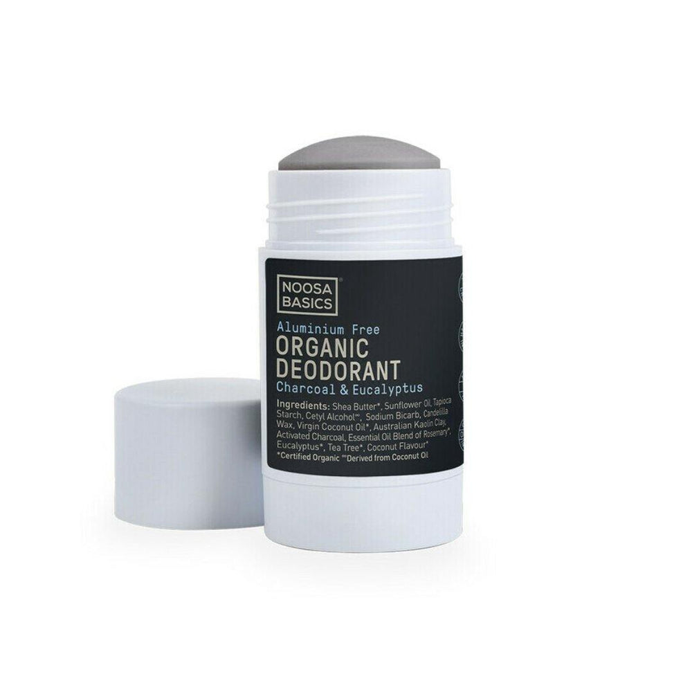 Organic Stick Deodorant Charcoal & Eucalyptus 60g - Noosa Basics - Santos Organics