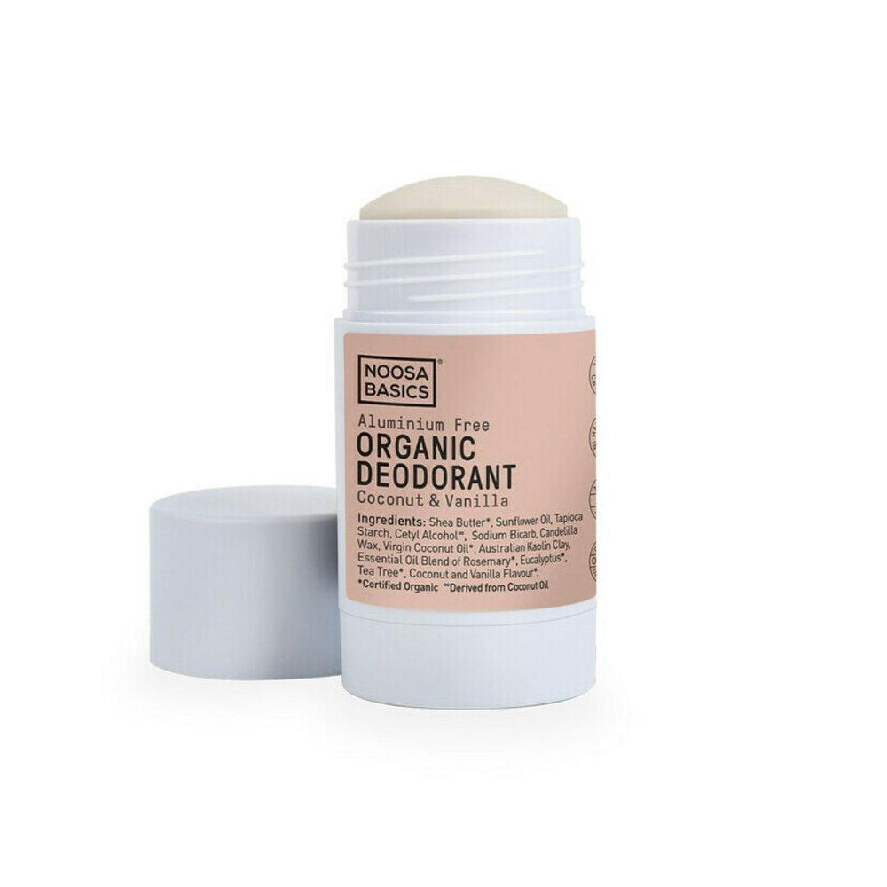 Organic Stick Deodorant Coconut & Vanilla 60g - Noosa Basics - Santos Organics