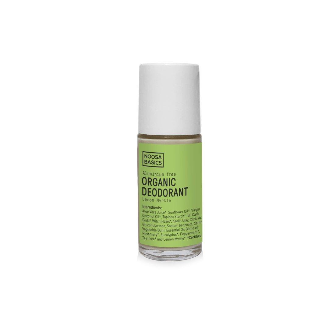 Organic Roll On Deodorant - Lemon Myrtle 50ml - Noosa Basics - Santos Organics