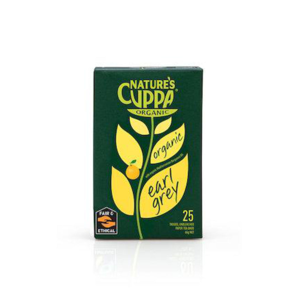 Organic Earl Grey Tea Nature's Cuppa 25 Tea Bags
