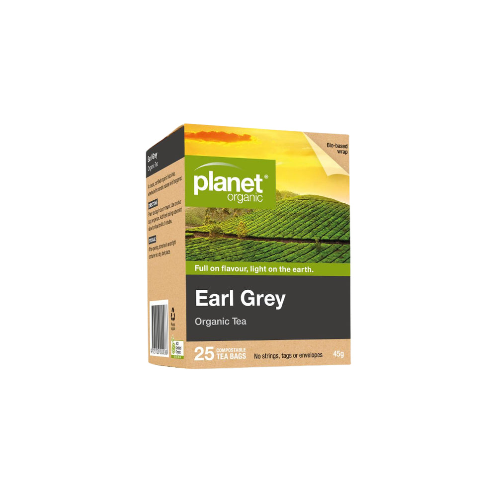 Organic Earl Grey Tea Planet Organic 25 Tea Bags
