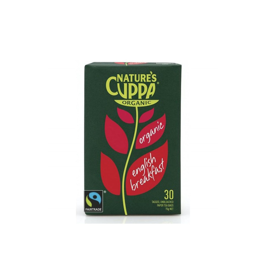 Organic English Breakfast Tea Nature's Cuppa 25 Tea Bags